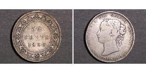 50 Cent Terranova y Labrador Plata Victoria (1819 - 1901)