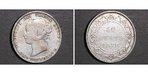 50 Cent Terranova y Labrador Plata Victoria (1819 - 1901)