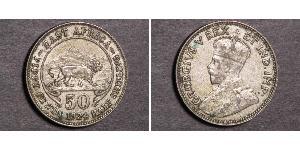 50 Cent África Oriental Plata Jorge V (1865-1936)