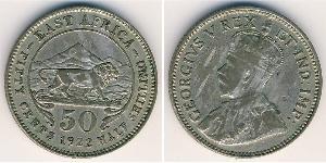 50 Cent África Oriental Plata Jorge V (1865-1936)