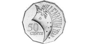 50 Cent Australia (1939 - ) Rame/Nichel Elisabetta II (1926-2022)