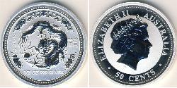 50 Cent Australien (1939 - ) Silber Elizabeth II (1926-2022)