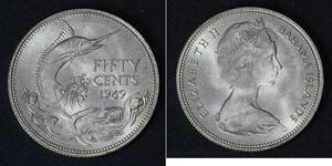 50 Cent Bahamas Silber 