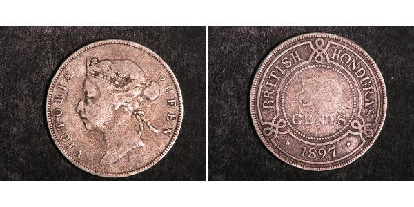 50 Cent British Honduras (1862-1981) Silber Victoria (1819 - 1901)