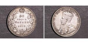 50 Cent Kanada Silber George V (1865-1936)