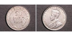 50 Cent Kanada Silber George V (1865-1936)