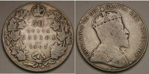 50 Cent Kanada Silber Eduard VII (1841-1910)