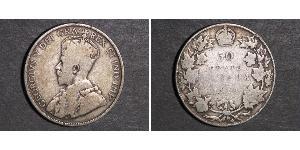50 Cent Kanada Silber George V (1865-1936)