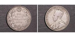 50 Cent Kanada Silber George V (1865-1936)
