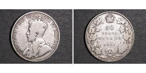 50 Cent Kanada Silber George V (1865-1936)