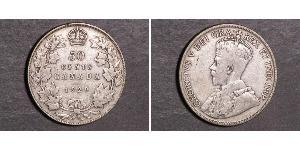 50 Cent Kanada Silber George V (1865-1936)