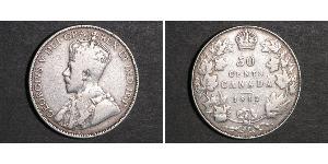 50 Cent Kanada Silber George V (1865-1936)