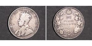 50 Cent Kanada Silber George V (1865-1936)