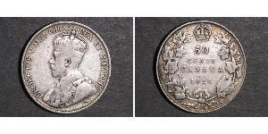 50 Cent Kanada Silber George V (1865-1936)