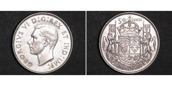 50 Cent Kanada Silber Georg VI (1895-1952)