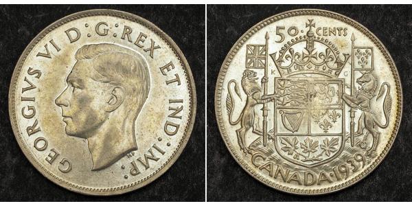 50 Cent Kanada Silber Georg VI (1895-1952)