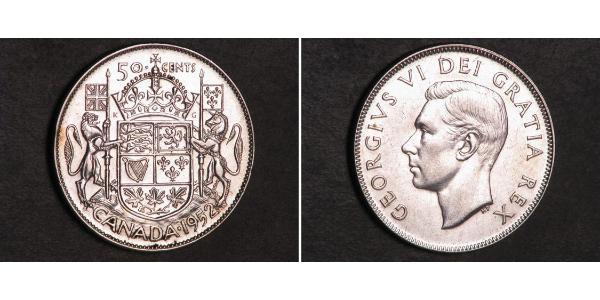 50 Cent Kanada Silber Georg VI (1895-1952)