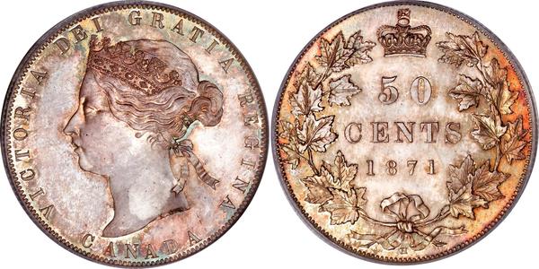 50 Cent Kanada Silber Victoria (1819 - 1901)