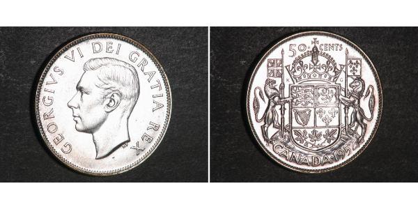 50 Cent Kanada Silber Georg VI (1895-1952)