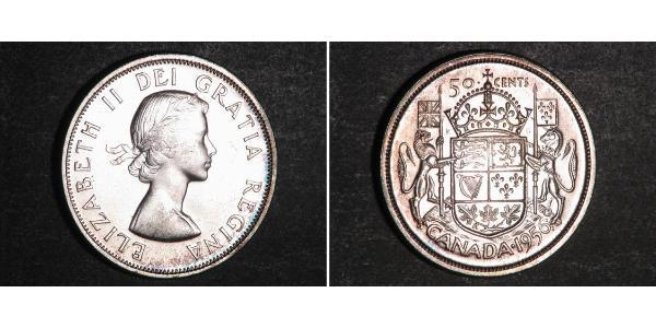 50 Cent Kanada Silber Elizabeth II (1926-2022)