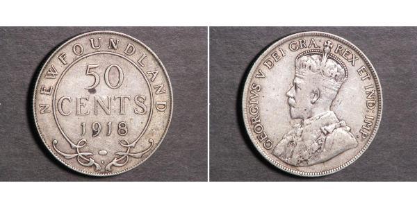 50 Cent Kanada Silber George V (1865-1936)