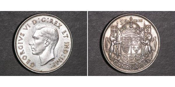 50 Cent Kanada Silber Georg VI (1895-1952)