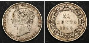 50 Cent Neufundland und Labrador Silber Victoria (1819 - 1901)