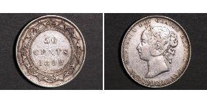 50 Cent Neufundland und Labrador Silber Victoria (1819 - 1901)