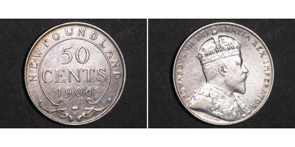 50 Cent Neufundland und Labrador Silber Eduard VII (1841-1910)