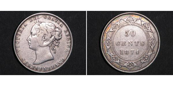 50 Cent Neufundland und Labrador Silber Victoria (1819 - 1901)