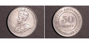 50 Cent Straits Settlements (1826 - 1946) Silber George V (1865-1936)