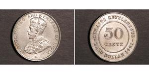 50 Cent Straits Settlements (1826 - 1946) Silber George V (1865-1936)
