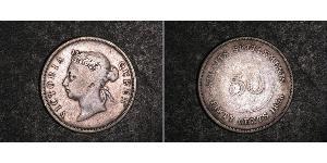 50 Cent Straits Settlements (1826 - 1946) Silber Victoria (1819 - 1901)