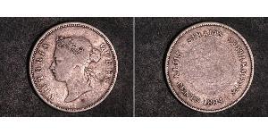 50 Cent Straits Settlements (1826 - 1946) Silber Victoria (1819 - 1901)