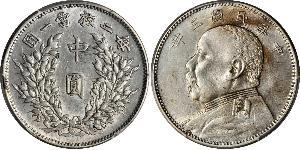 50 Cent Volksrepublik China Silber Yuan Shikai (1859 - 1916)