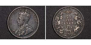 50 Cent Canada Silver George V of the United Kingdom (1865-1936)