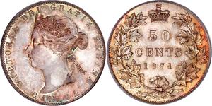 50 Cent Canada Silver Victoria (1819 - 1901)