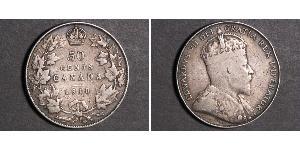 50 Cent Canada Silver Edward VII (1841-1910)