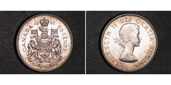 50 Cent Canada Silver Elizabeth II (1926-2022)