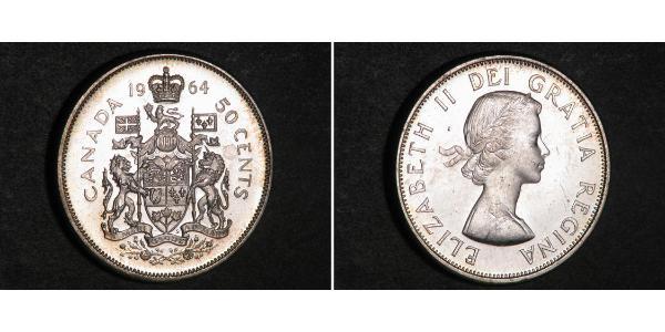 50 Cent Canada Silver Elizabeth II (1926-2022)