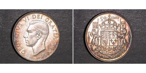 50 Cent Canada Silver George VI (1895-1952)