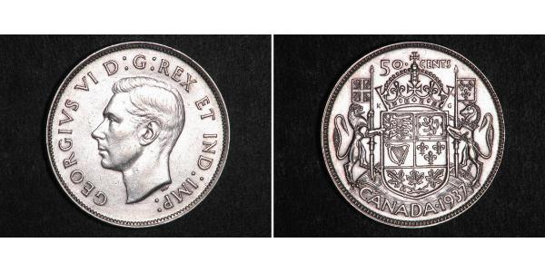 50 Cent Canada Silver George VI (1895-1952)