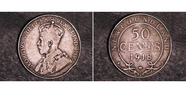 50 Cent Canada Silver George V of the United Kingdom (1865-1936)