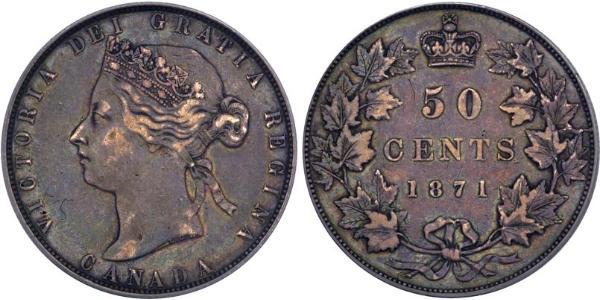 50 Cent Canada Silver Victoria (1819 - 1901)