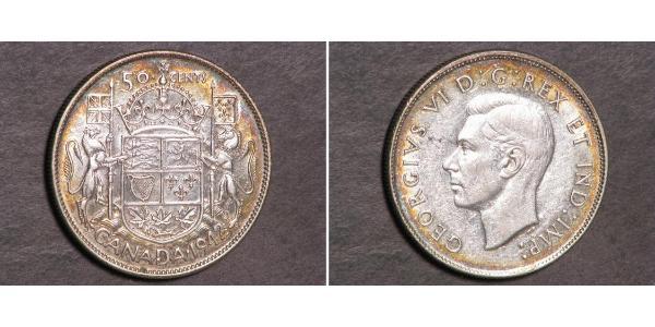 50 Cent Canada Silver George VI (1895-1952)