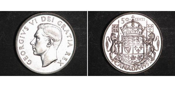 50 Cent Canada Silver George VI (1895-1952)