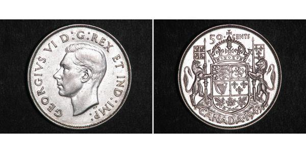 50 Cent Canada Silver George VI (1895-1952)