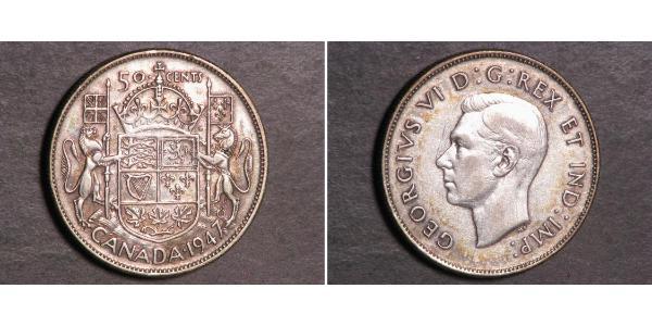 50 Cent Canada Silver George VI (1895-1952)