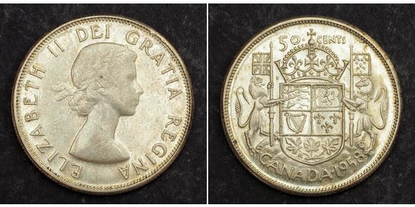 50 Cent Canada Silver Elizabeth II (1926-2022)