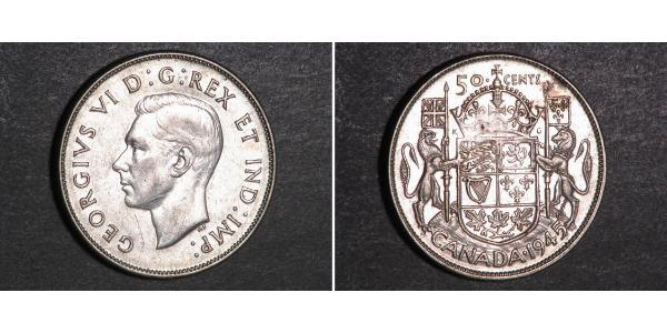 50 Cent Canada Silver George VI (1895-1952)